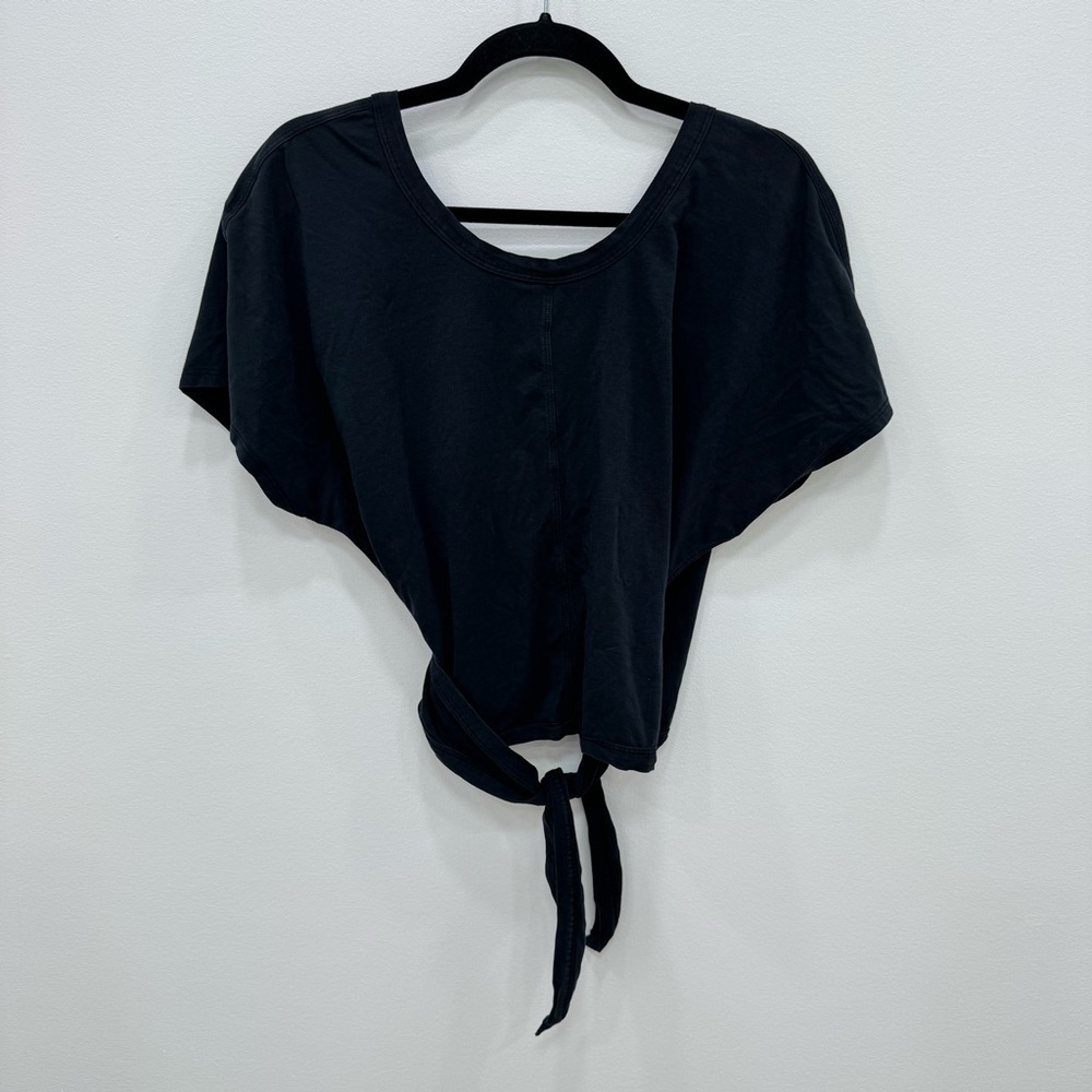 Lululemon Its A Tie Short sleeve Tee in Black yoga dance sexy comfortable - Picture 5 of 8